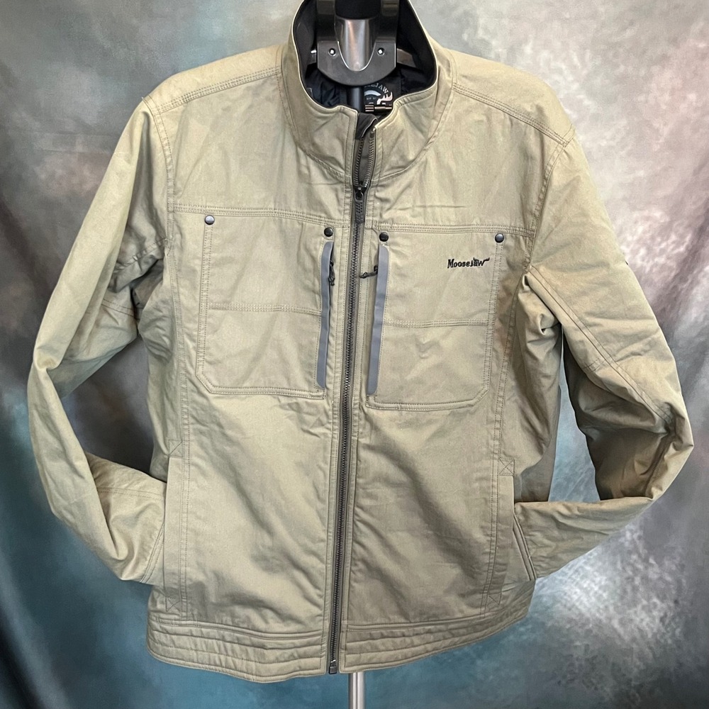 Moosejaw Mountaineering Cadieux Insulated Canvas Jacket Primaloft‎ Zip-up Size L